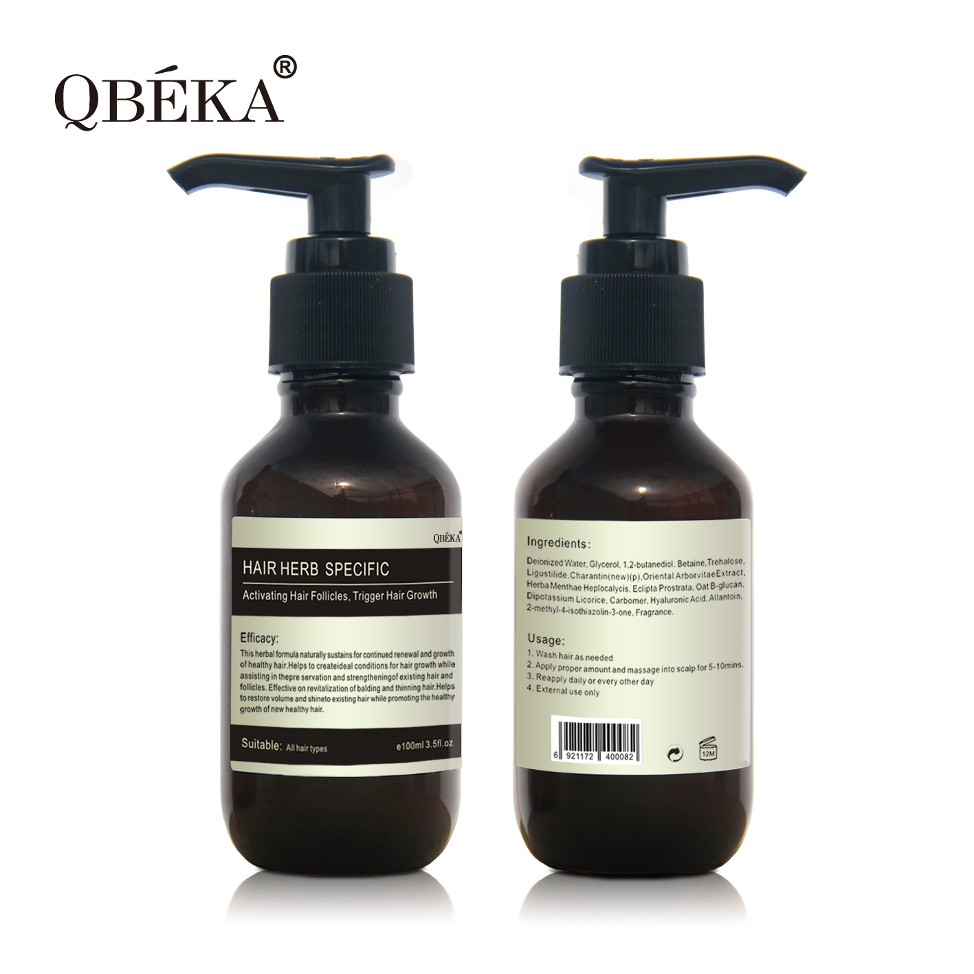 Private Label Herbal Hair Growth Treatment Liquid